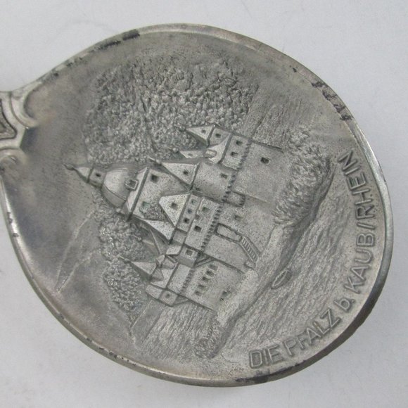 vintage pewter souvenir spoon - Picture 2 of 5